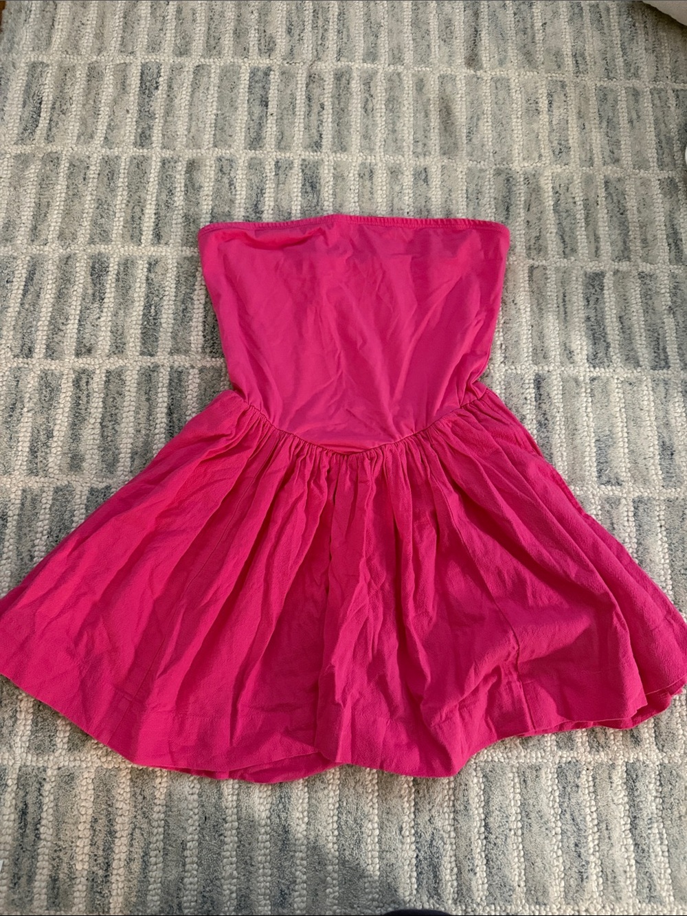 Free People Strapless Fuchsia Pink Summer Dress